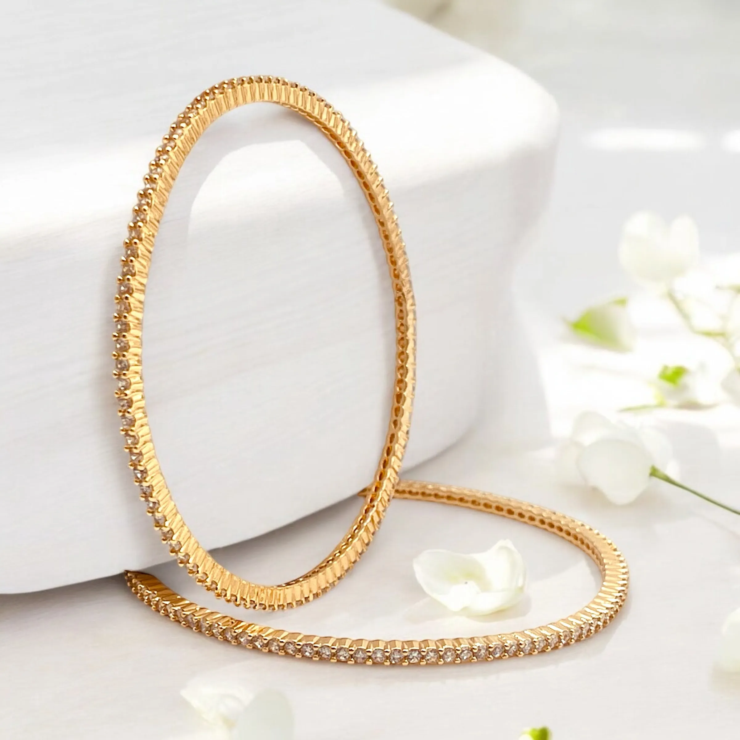 💛 "Saral Jyoti" Rose Gold Bangle Set💛