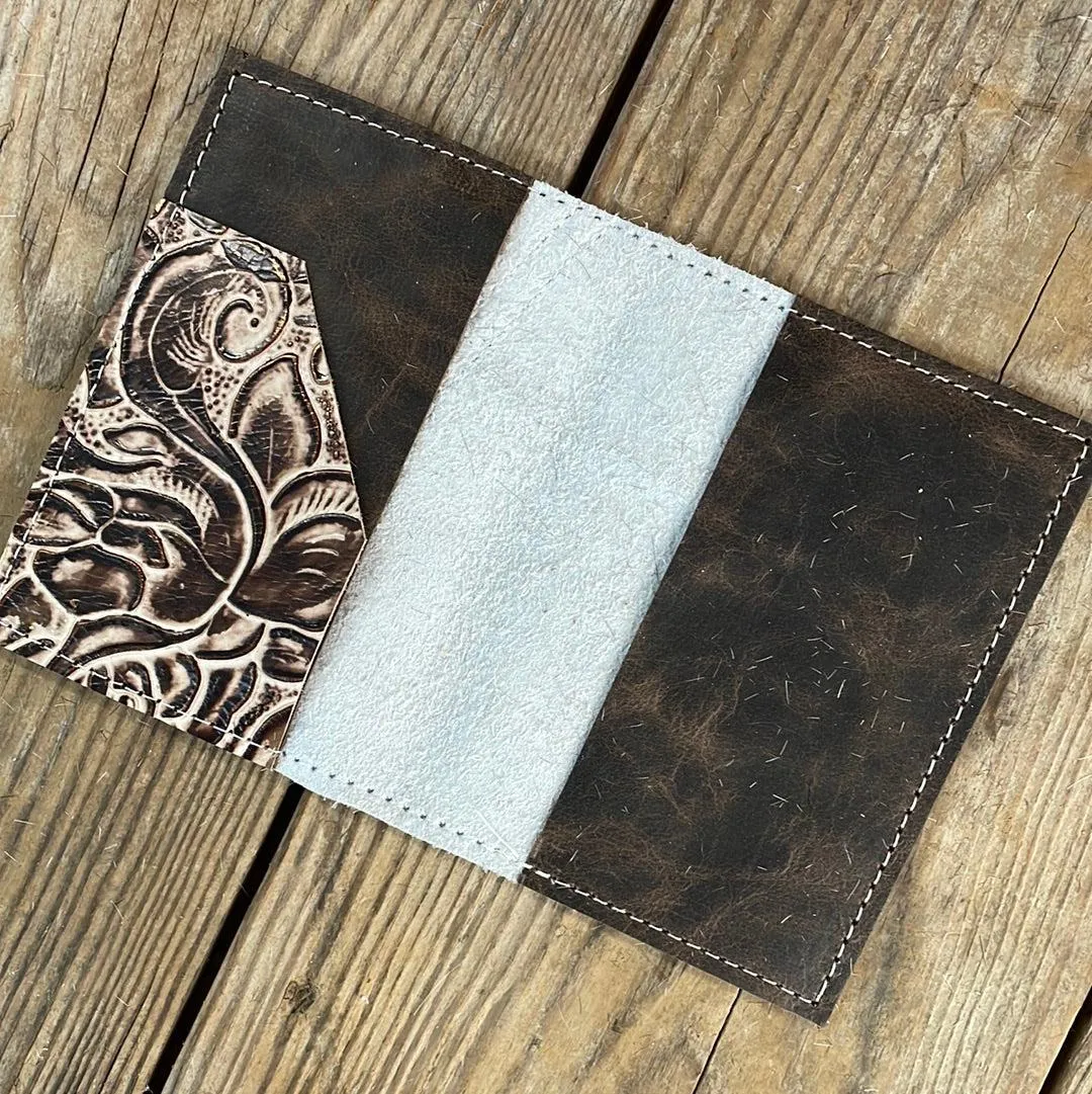 097 Passport Cover - Longhorn w/ Ivory Rose