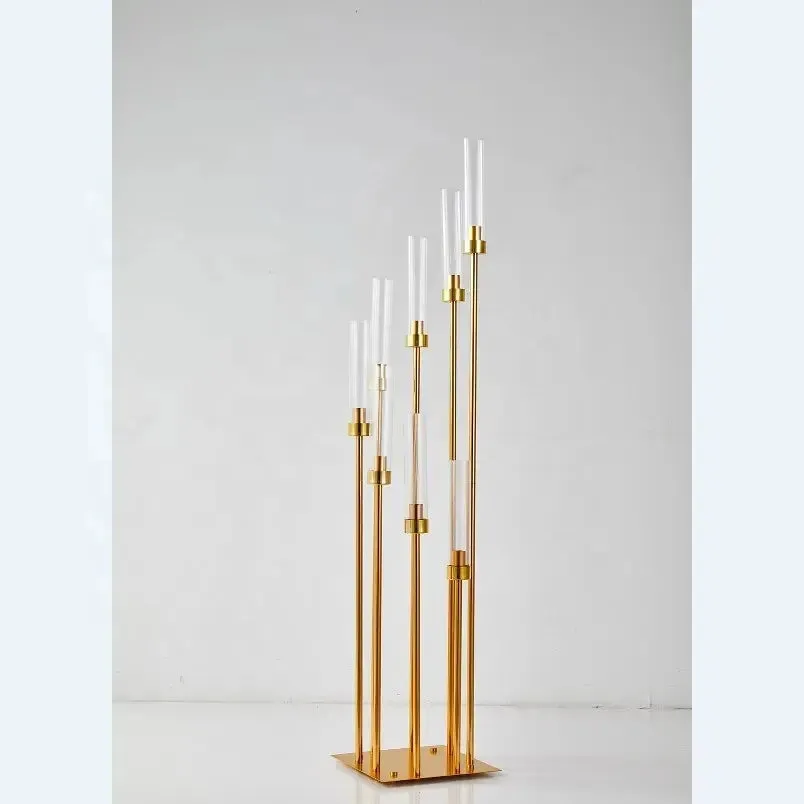 10pcs 8 Heads Metal Candelabra Candle Holders