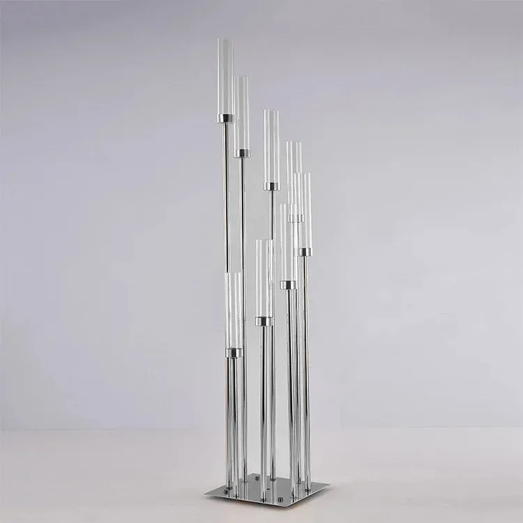 10pcs 8 Heads Metal Candelabra Candle Holders