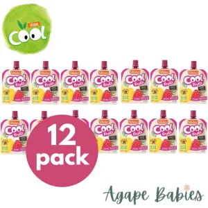 [12-Pack] Vitabio Cool Fruits Apple-Raspberry Organic Smoothie 90g