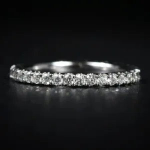 14k White Gold 0.71 Carat Diamond Eternity Band