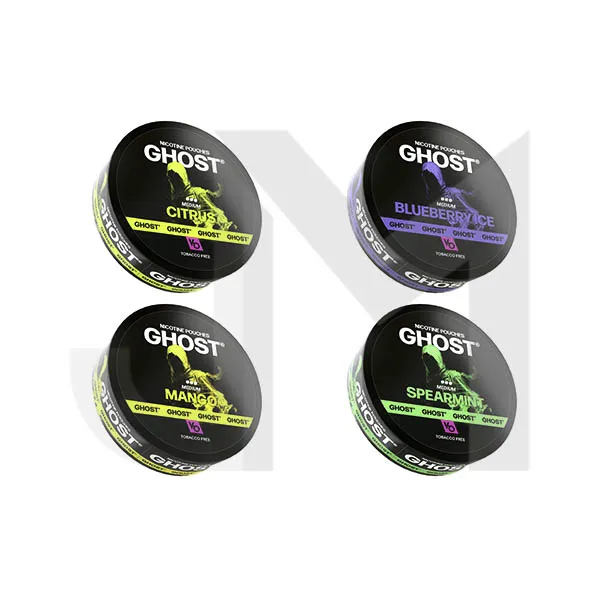 16mg Ghost Medium Nicotine Pouches - 20 Pouches