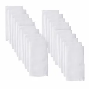 20-Pack White Prefold Birdseye Cloth Diapers
