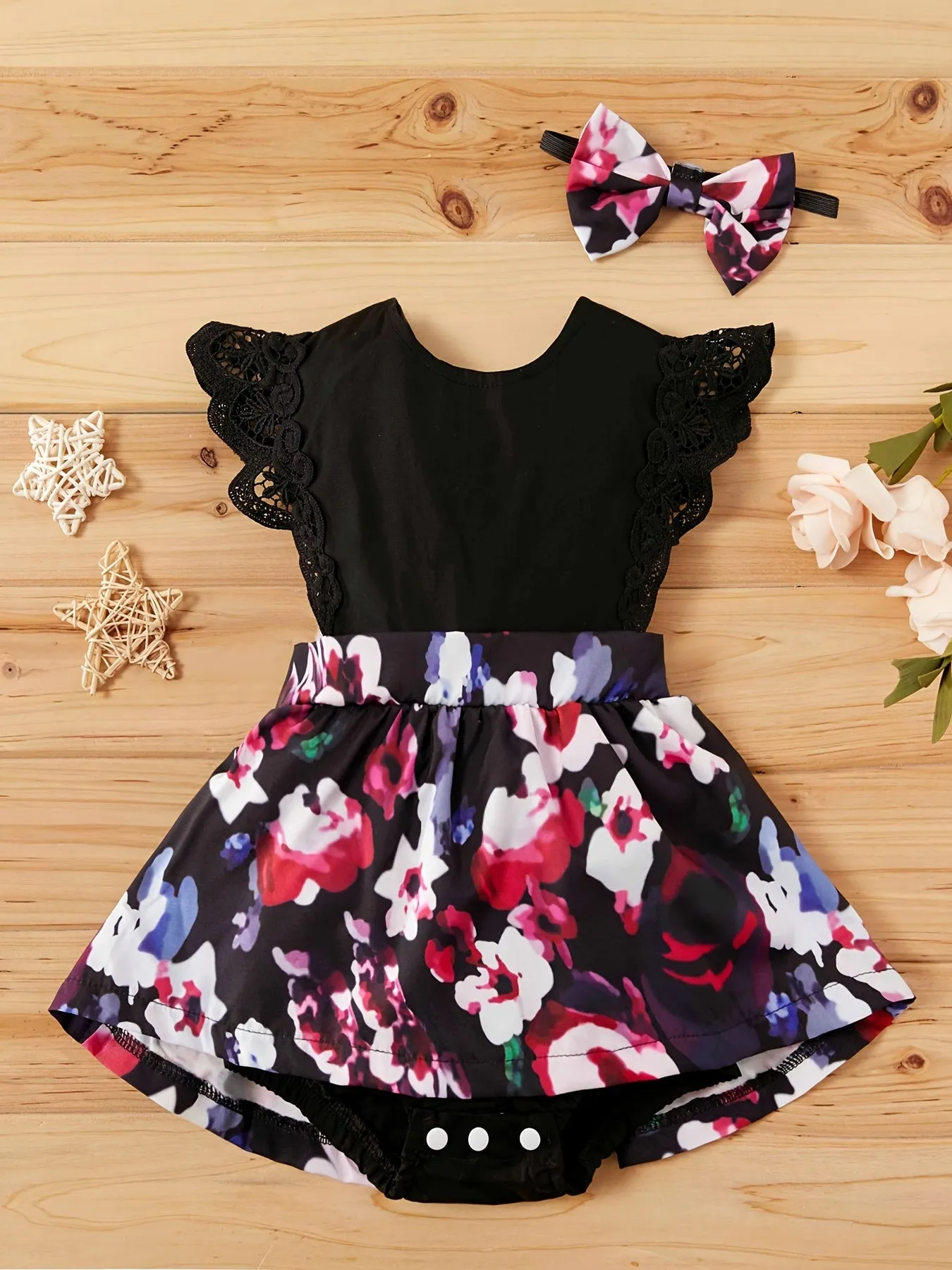 2PCS Newborn Infant Dress Set for Baby Girls