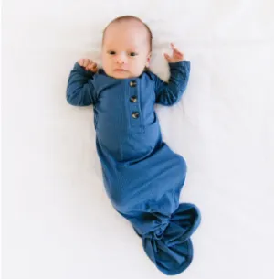 3-6mo Harrison Ribbed Knotted Gown