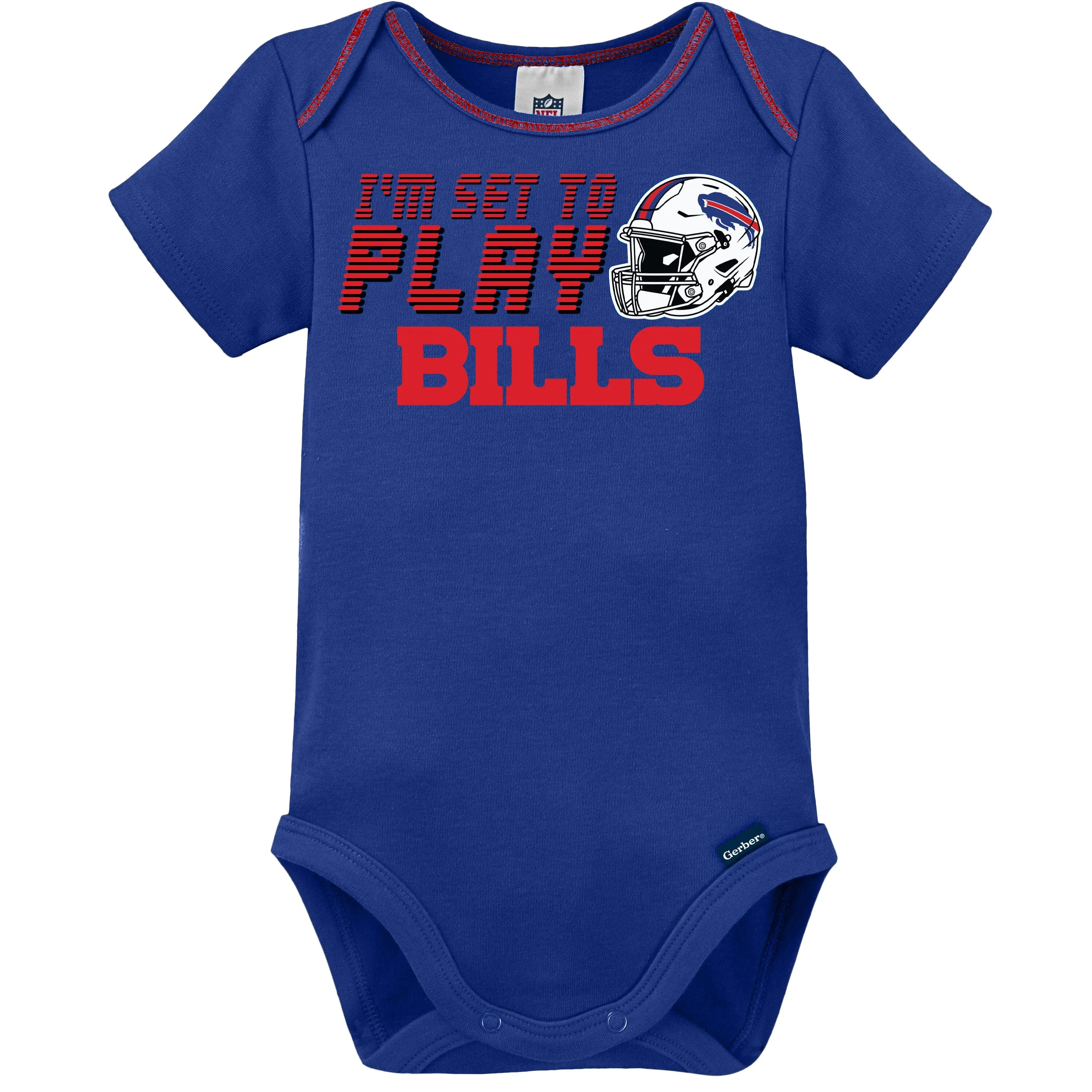 3-Pack Baby Boys Buffalo Bills Short Sleeve Bodysuits