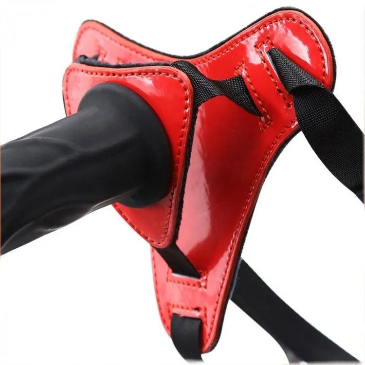 3486M      Big Red Devil Strap-on Harness with Detachable Penis - MEGA Deal