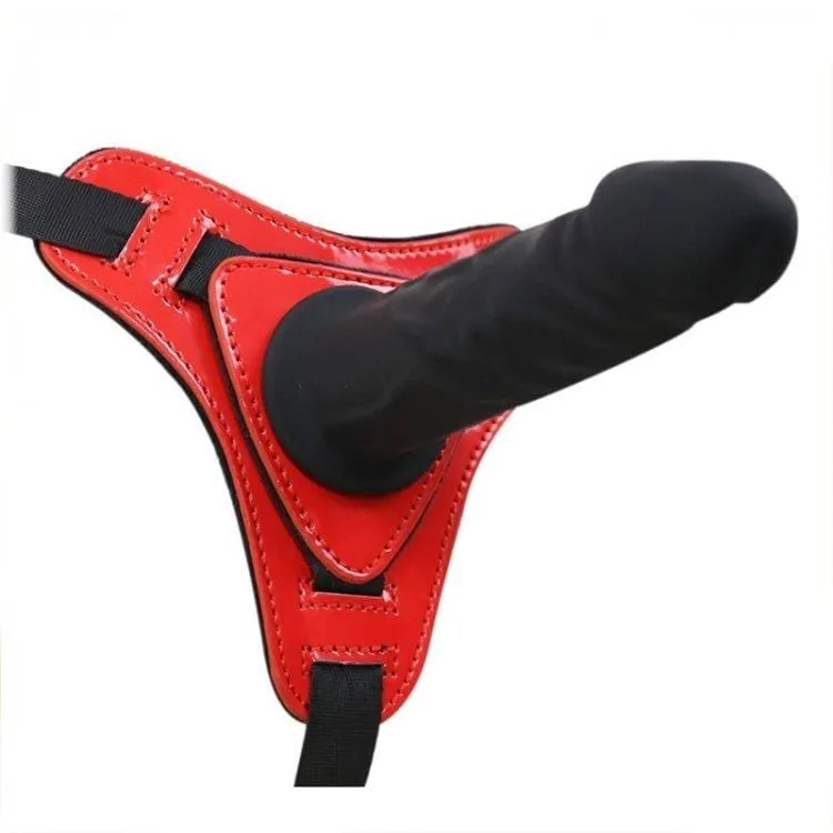 3486M      Big Red Devil Strap-on Harness with Detachable Penis - MEGA Deal