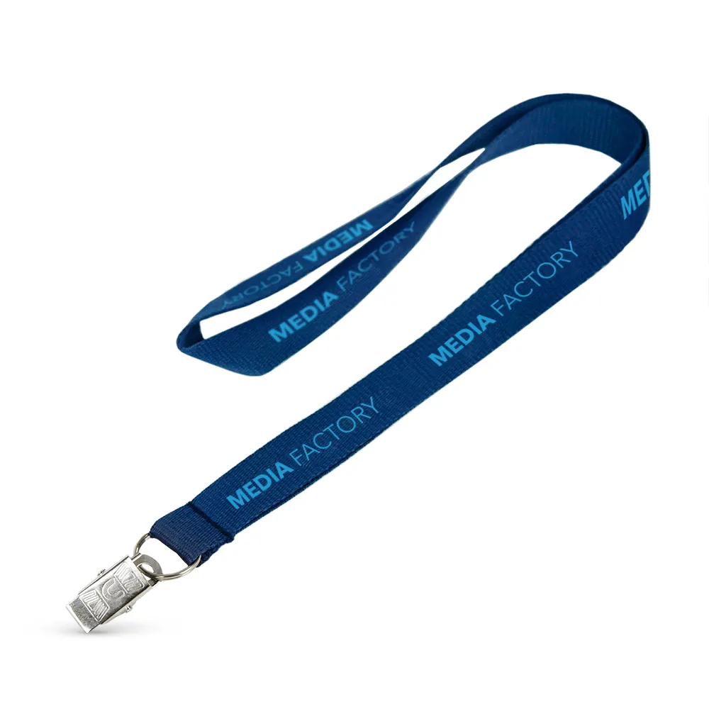 3/4" Polyester Ribbed Lanyard - Silkscreen