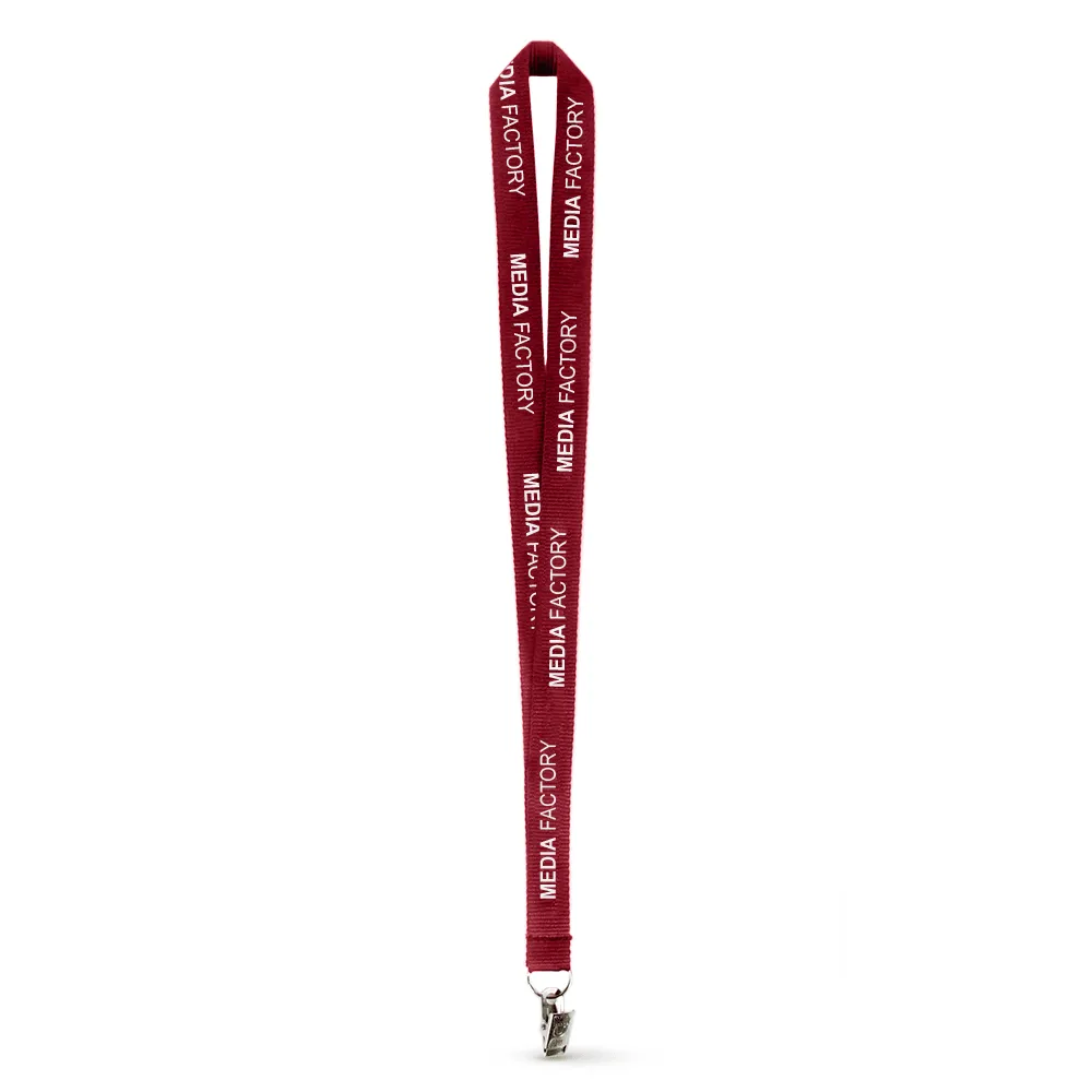 3/4" Polyester Ribbed Lanyard - Silkscreen