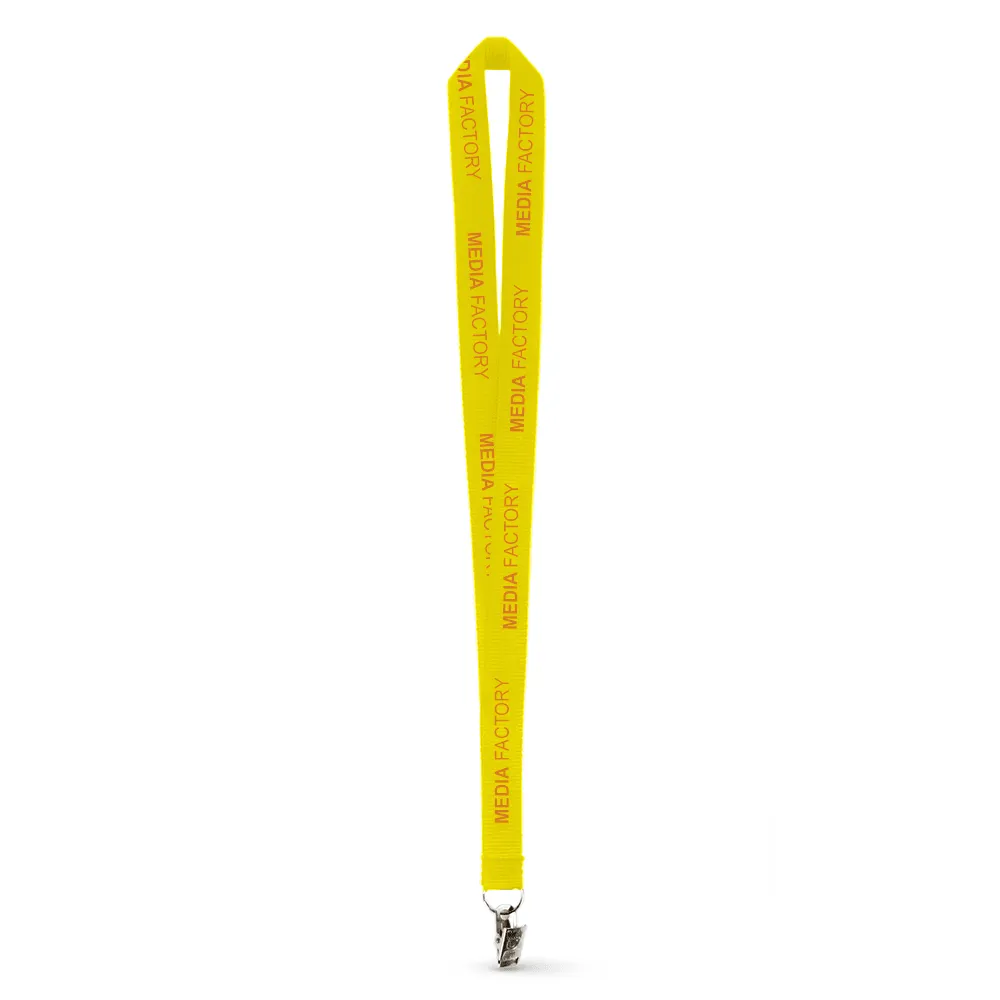 3/4" Polyester Ribbed Lanyard - Silkscreen