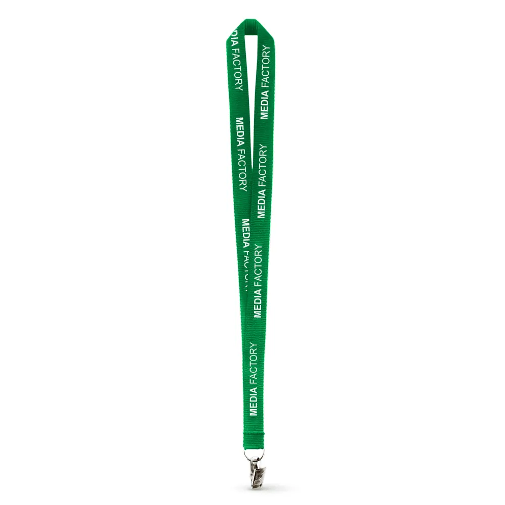 3/4" Polyester Ribbed Lanyard - Silkscreen