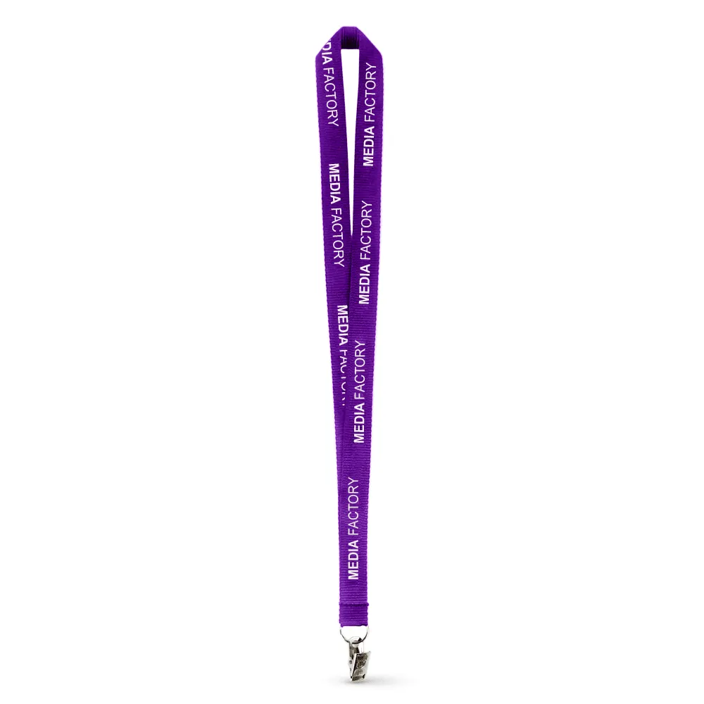 3/4" Polyester Ribbed Lanyard - Silkscreen