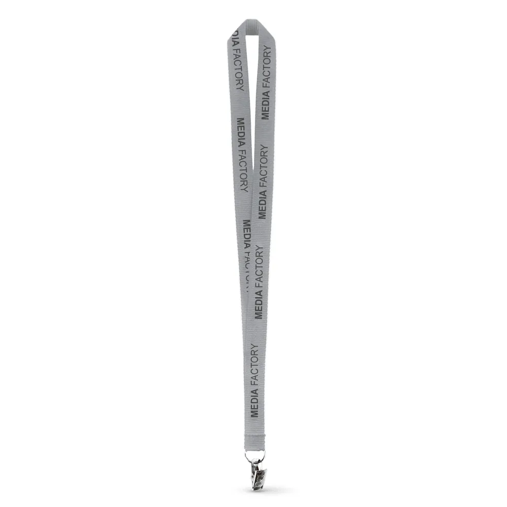 3/4" Polyester Ribbed Lanyard - Silkscreen