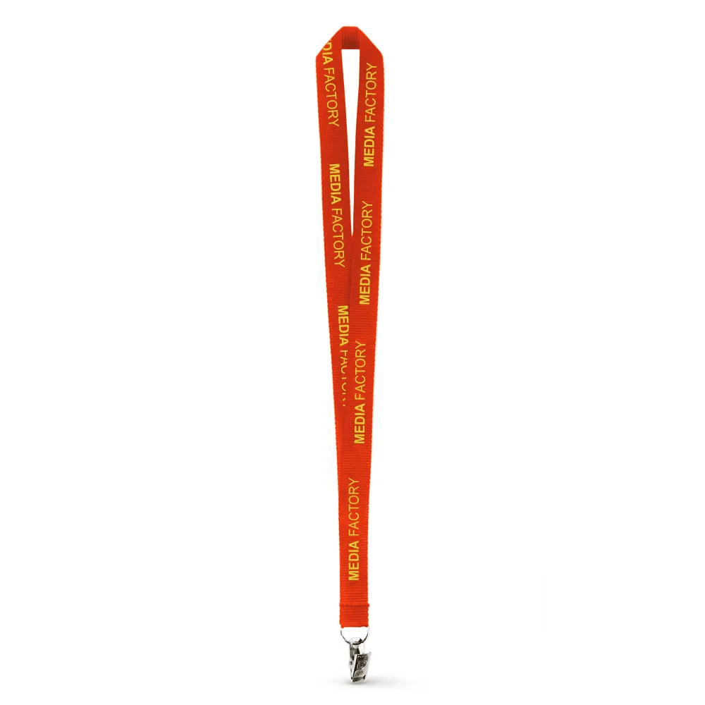 3/4" Polyester Ribbed Lanyard - Silkscreen