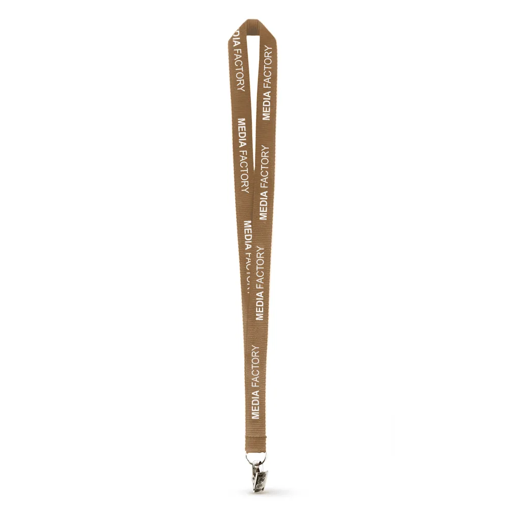 3/4" Polyester Ribbed Lanyard - Silkscreen
