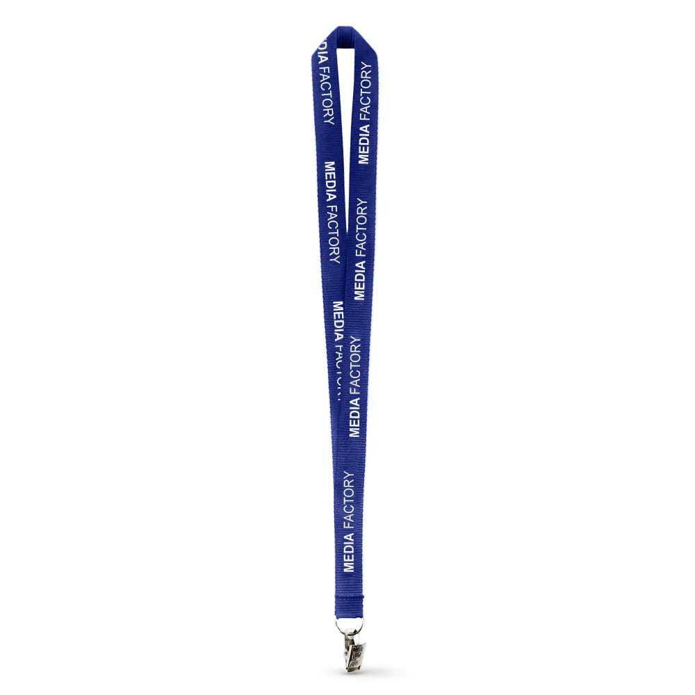 3/4" Polyester Ribbed Lanyard - Silkscreen