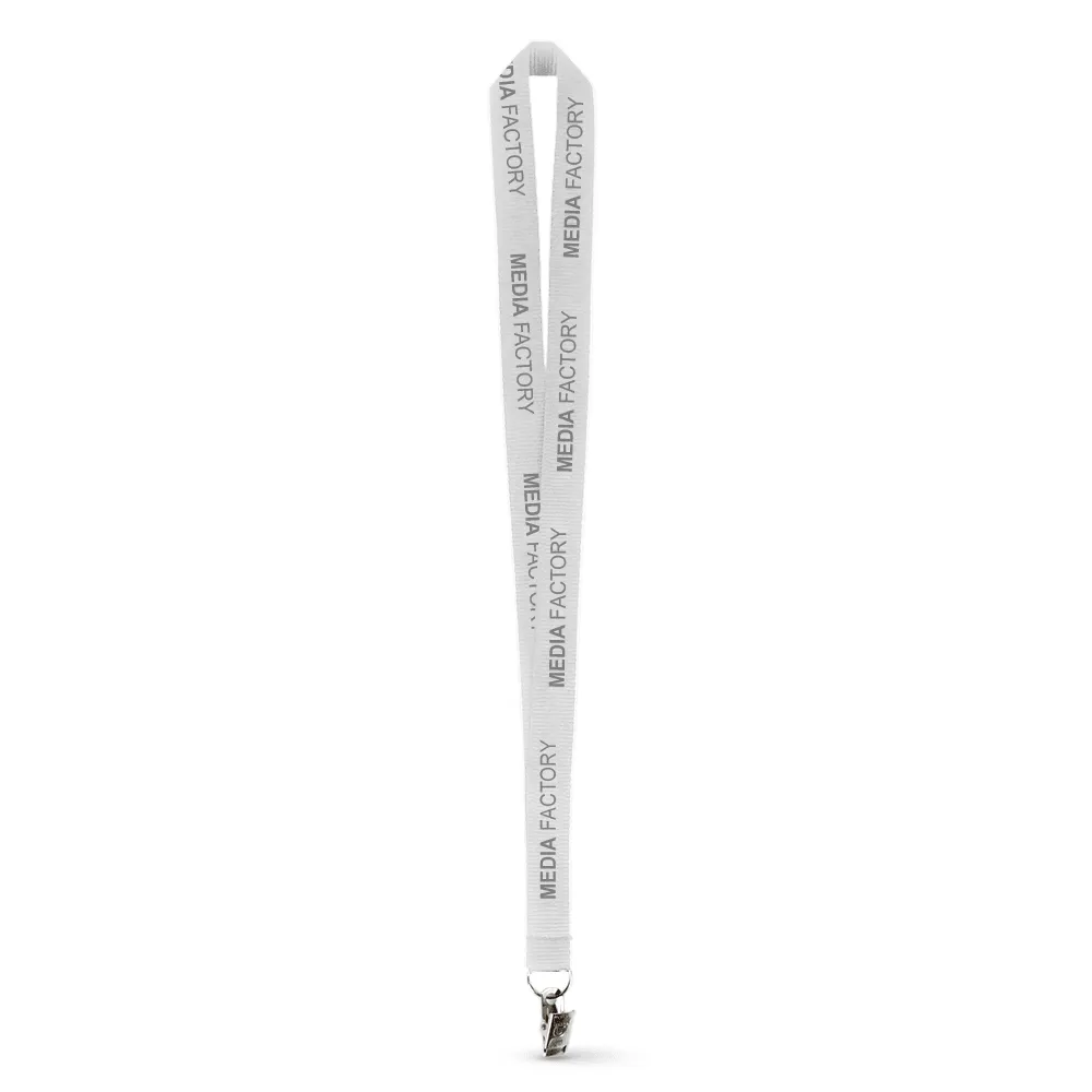 3/4" Polyester Ribbed Lanyard - Silkscreen