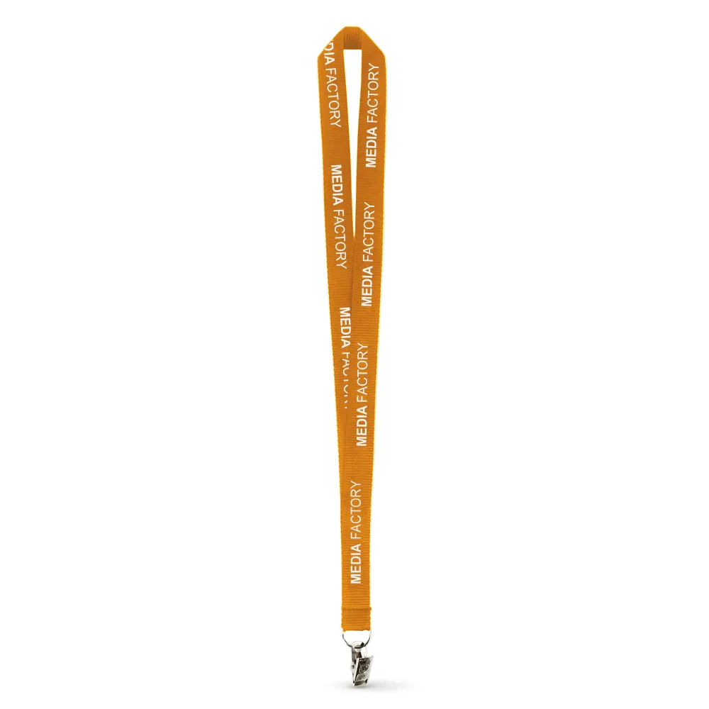 3/4" Polyester Ribbed Lanyard - Silkscreen