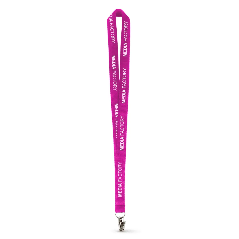 3/4" Polyester Ribbed Lanyard - Silkscreen
