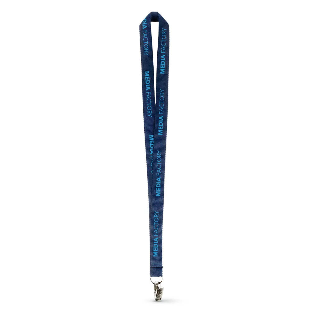 3/4" Polyester Ribbed Lanyard - Silkscreen