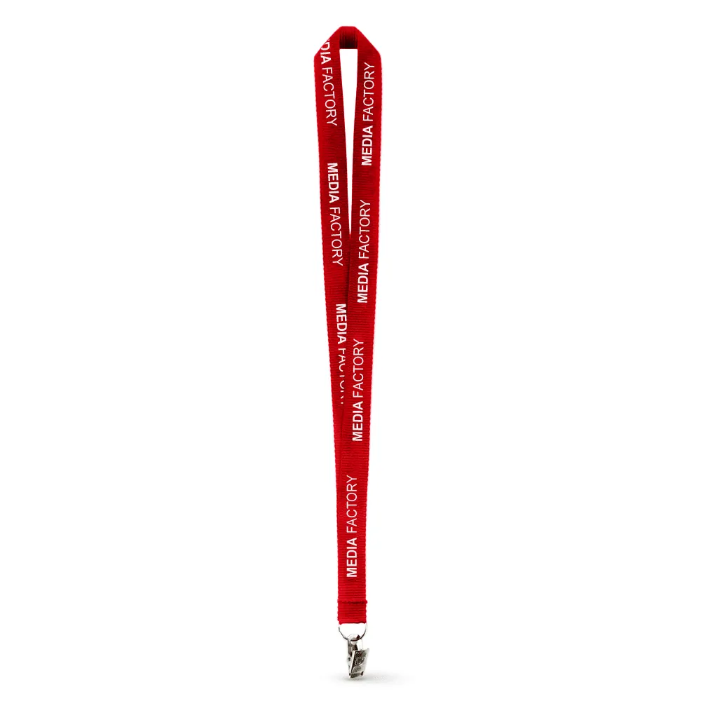 3/4" Polyester Ribbed Lanyard - Silkscreen