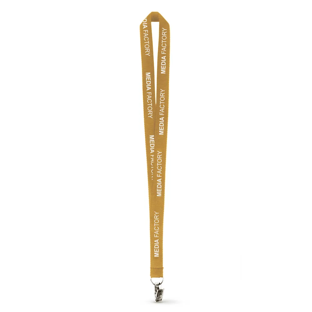 3/4" Polyester Ribbed Lanyard - Silkscreen
