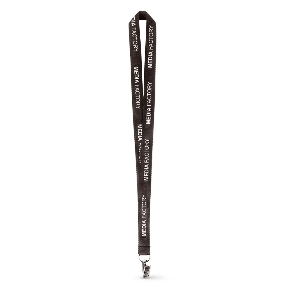 3/4" Polyester Ribbed Lanyard - Silkscreen