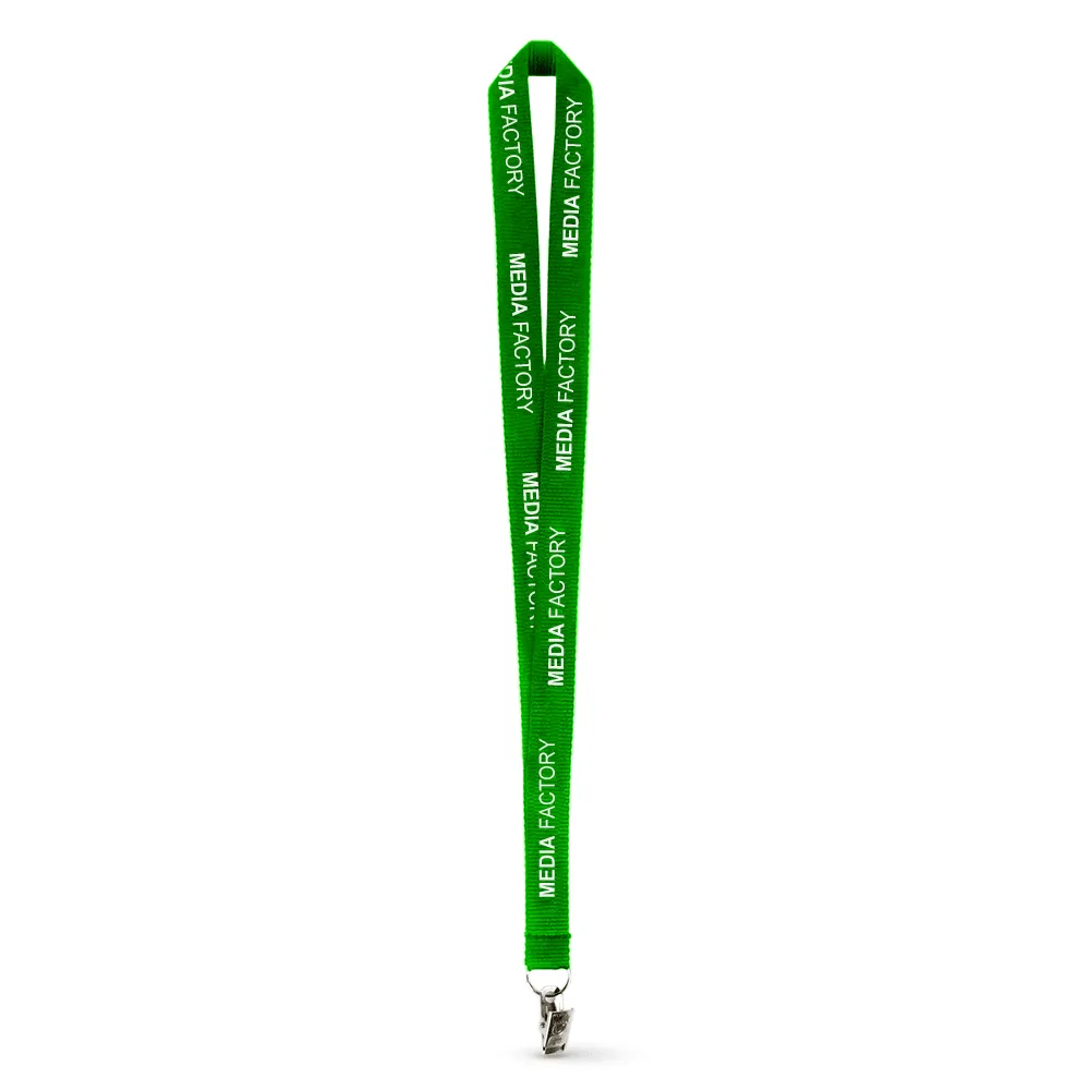 3/4" Polyester Ribbed Lanyard - Silkscreen