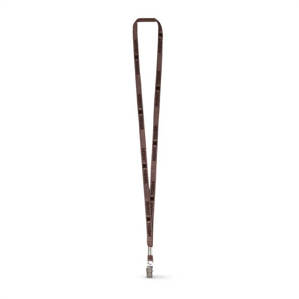 3/8" Polyester Ribbed Lanyard - Silkscreen