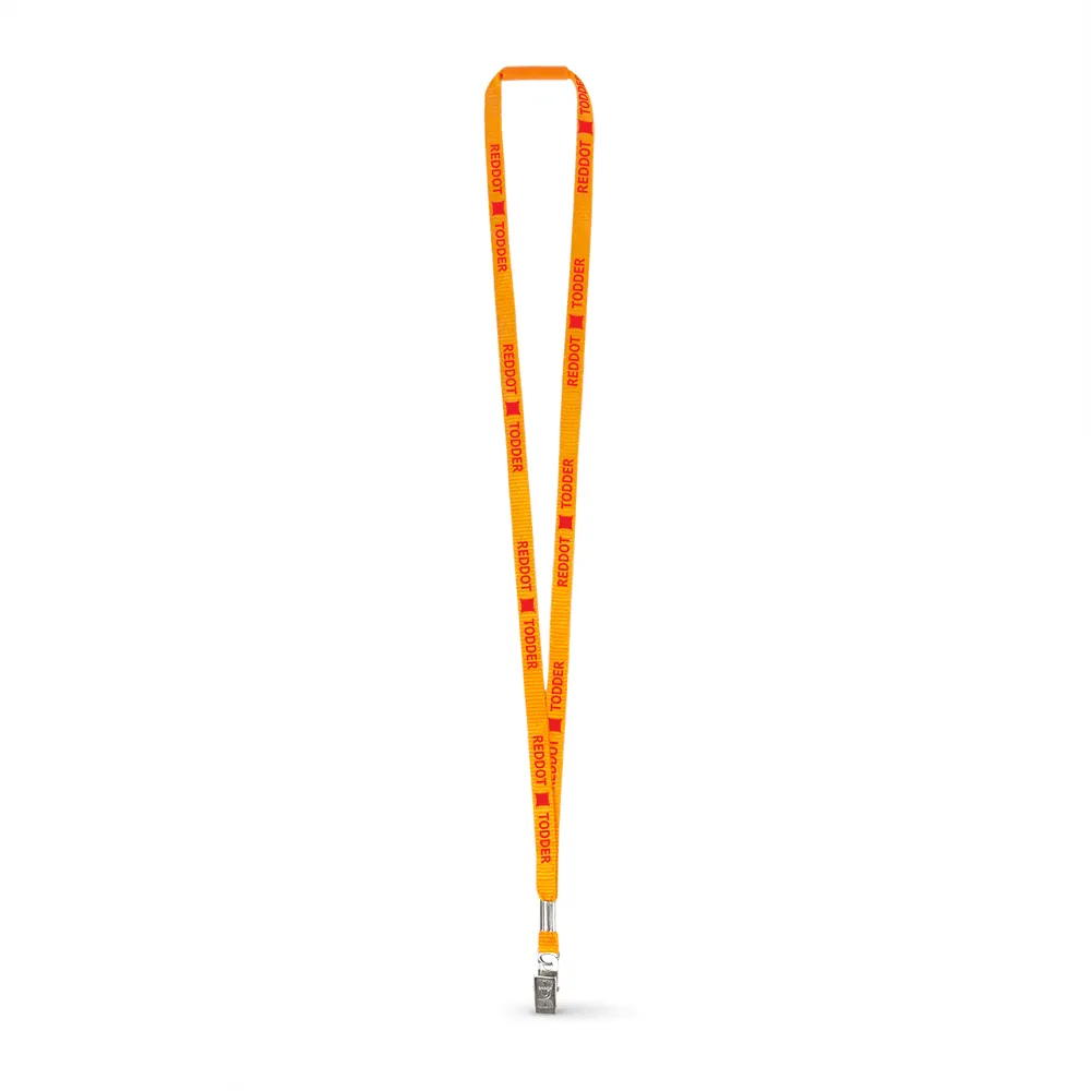 3/8" Polyester Ribbed Lanyard - Silkscreen