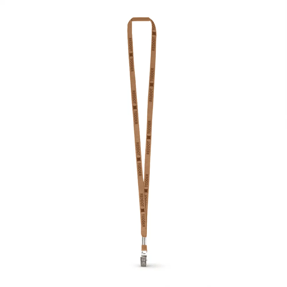 3/8" Polyester Ribbed Lanyard - Silkscreen