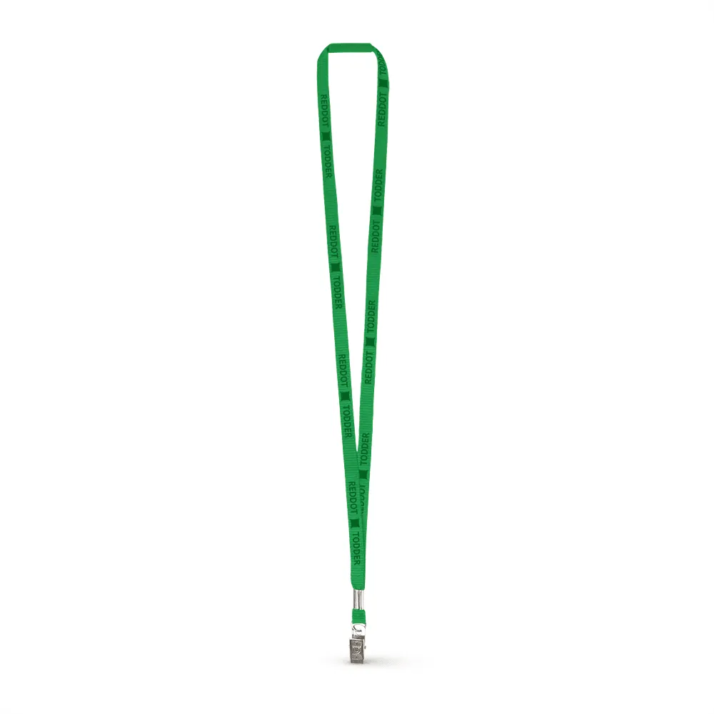 3/8" Polyester Ribbed Lanyard - Silkscreen