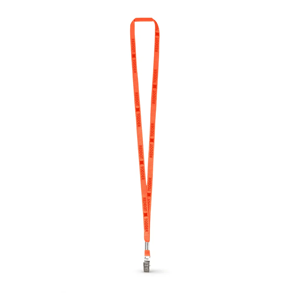 3/8" Polyester Ribbed Lanyard - Silkscreen