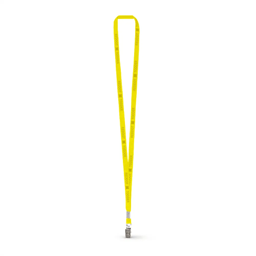 3/8" Polyester Ribbed Lanyard - Silkscreen