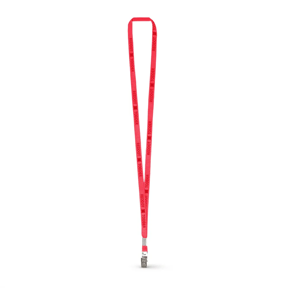 3/8" Polyester Ribbed Lanyard - Silkscreen