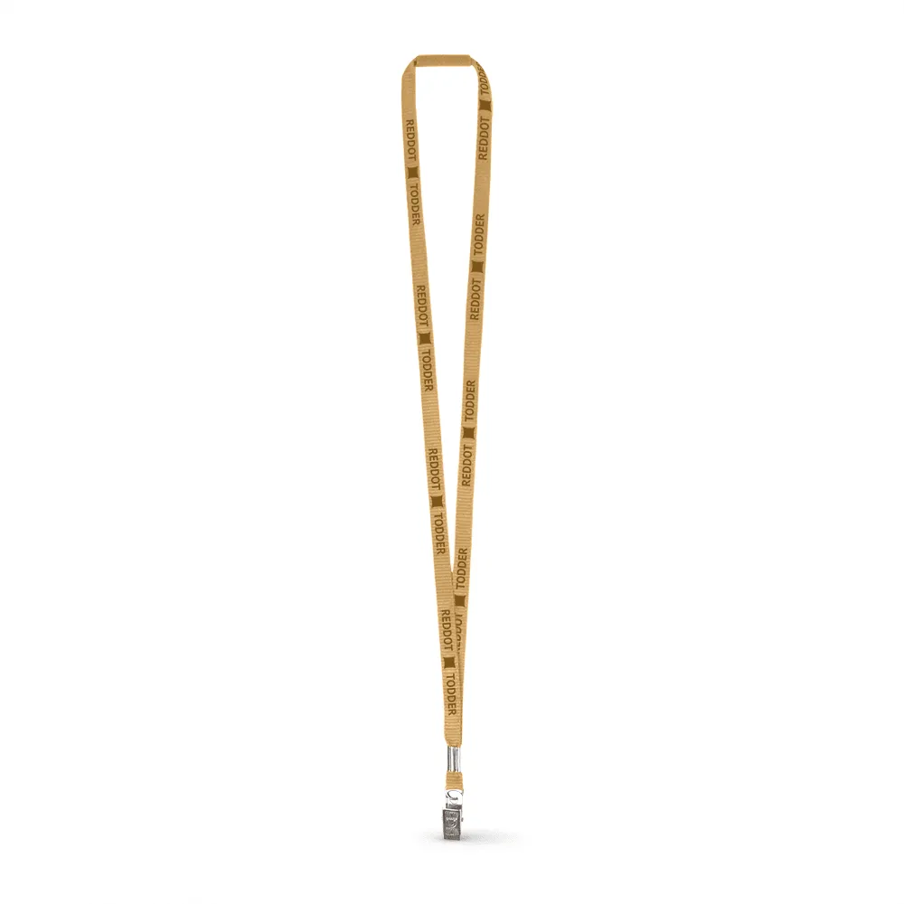 3/8" Polyester Ribbed Lanyard - Silkscreen