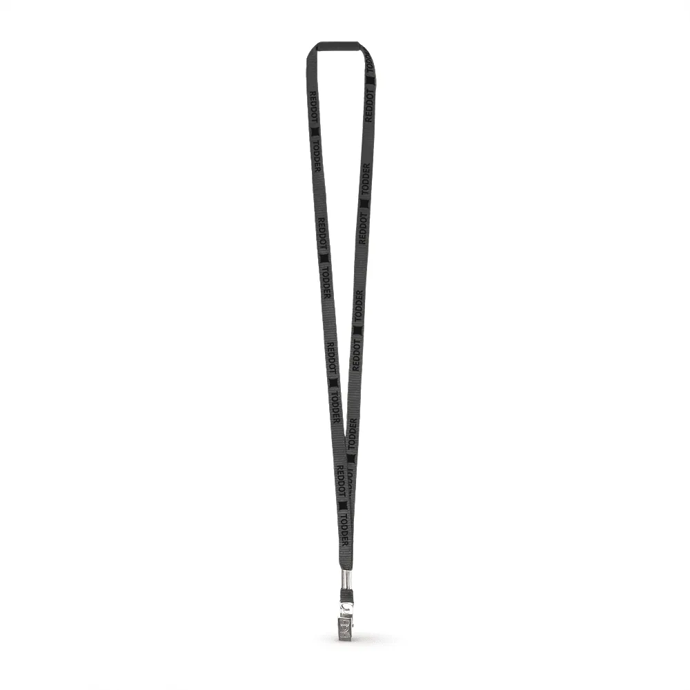 3/8" Polyester Ribbed Lanyard - Silkscreen