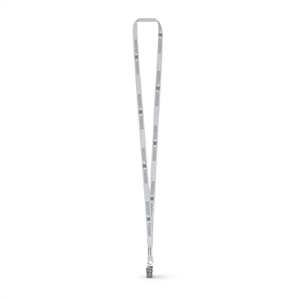 3/8" Polyester Ribbed Lanyard - Silkscreen