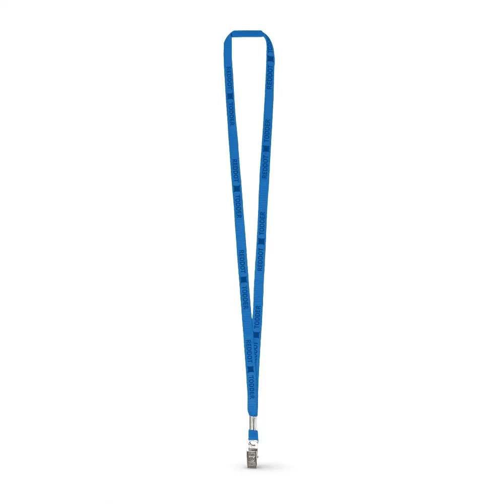 3/8" Polyester Ribbed Lanyard - Silkscreen