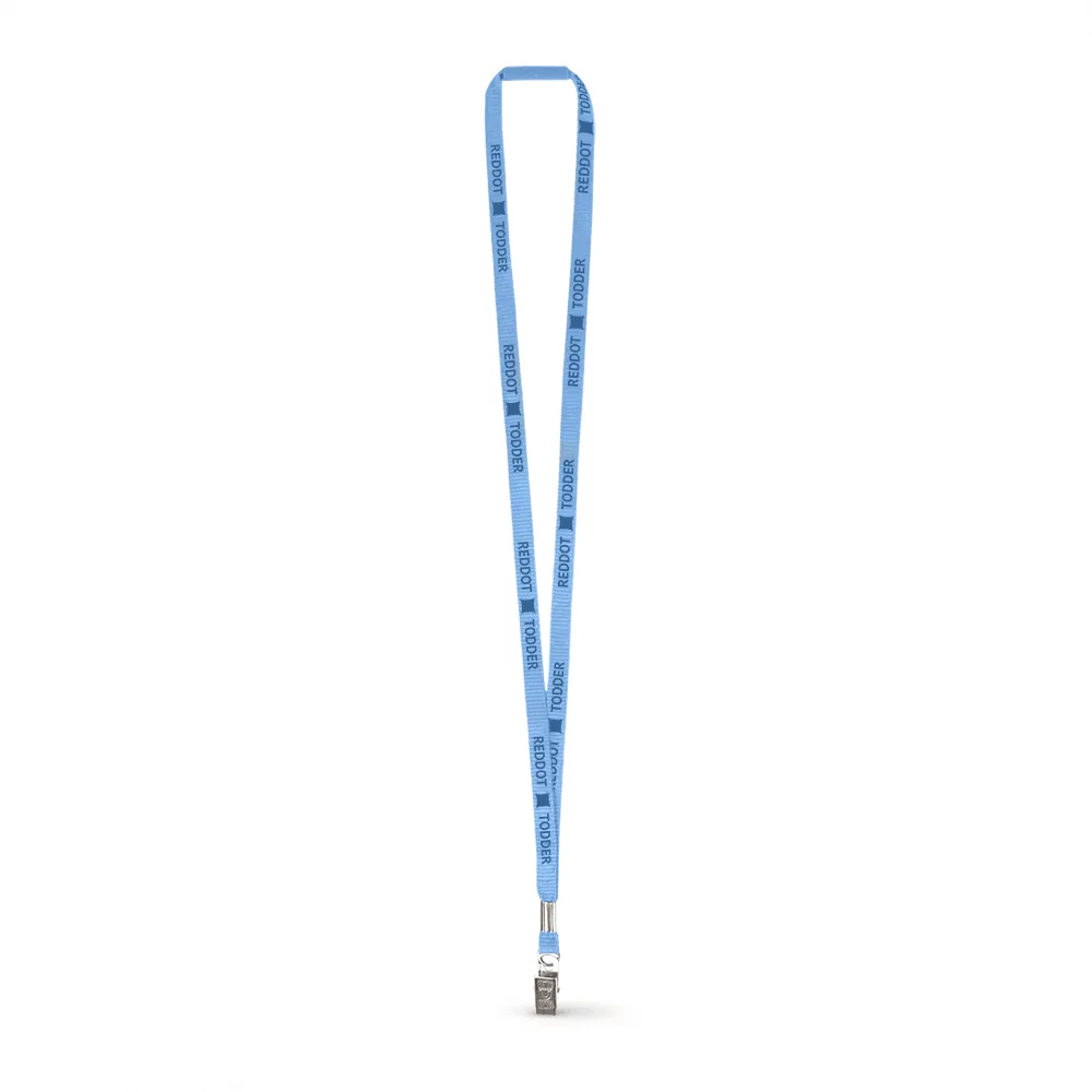 3/8" Polyester Ribbed Lanyard - Silkscreen