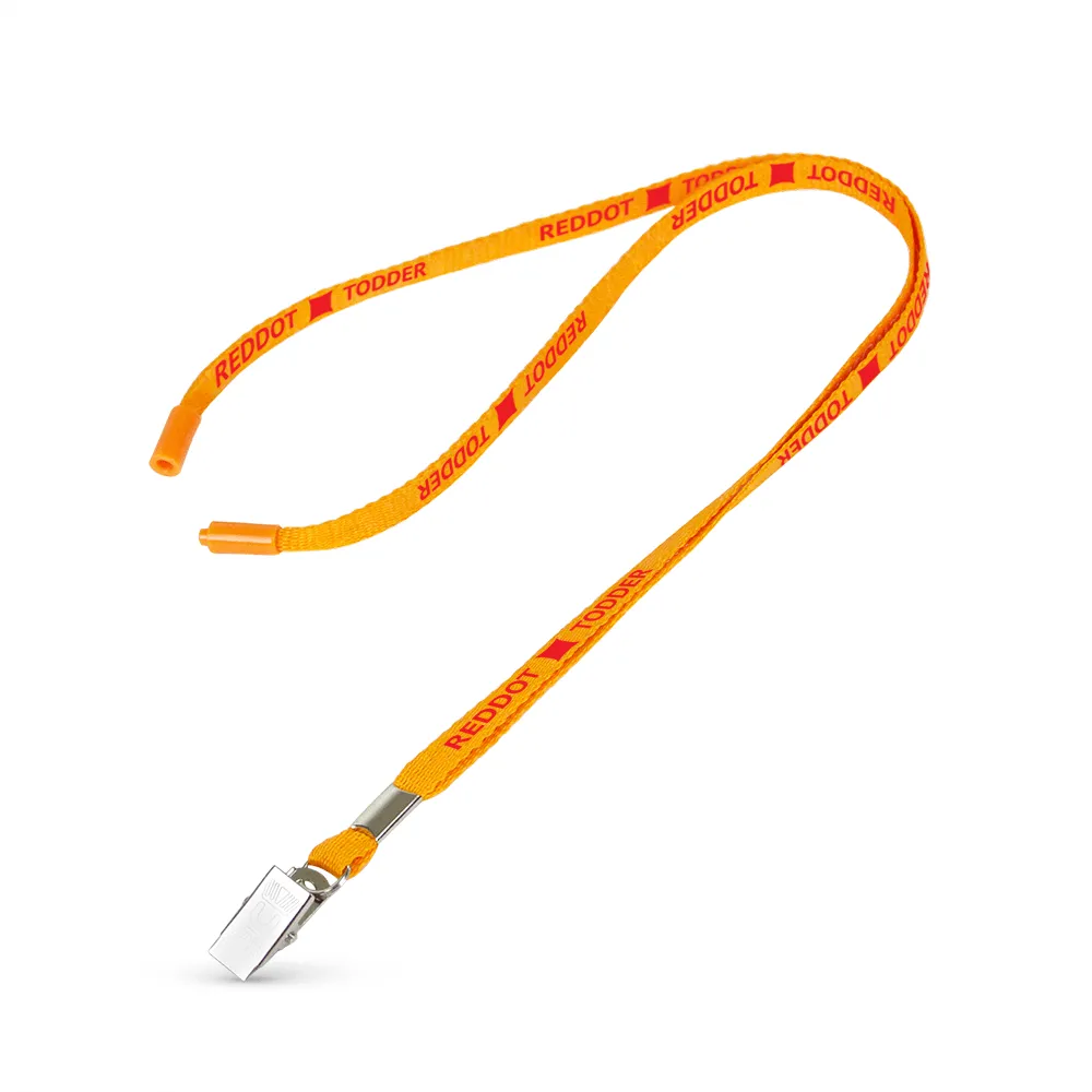 3/8" Polyester Ribbed Lanyard - Silkscreen
