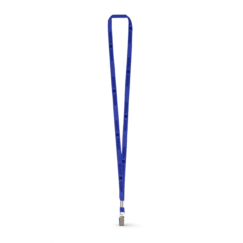 3/8" Polyester Ribbed Lanyard - Silkscreen