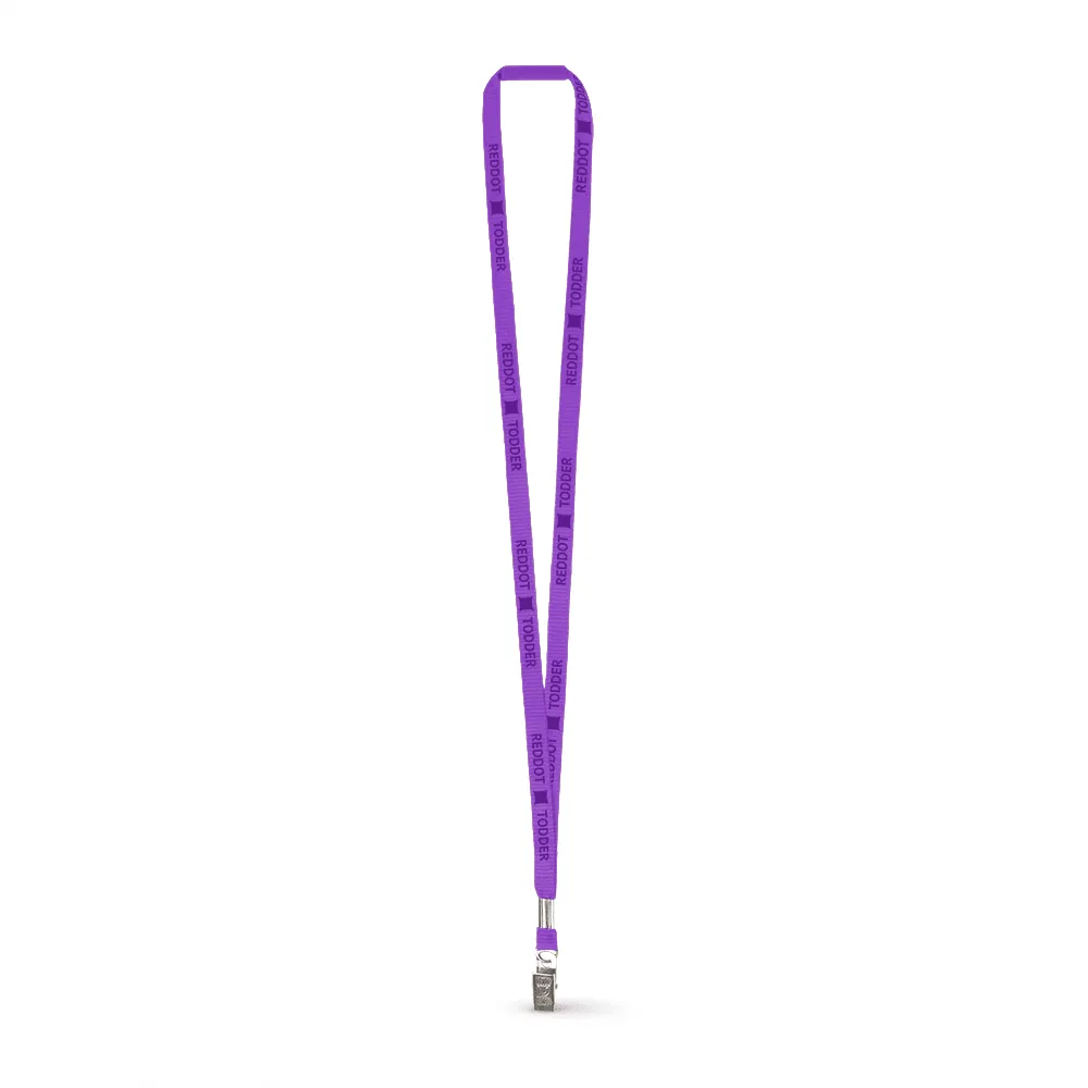 3/8" Polyester Ribbed Lanyard - Silkscreen