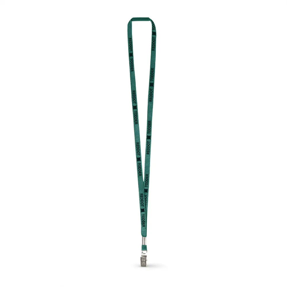 3/8" Polyester Ribbed Lanyard - Silkscreen