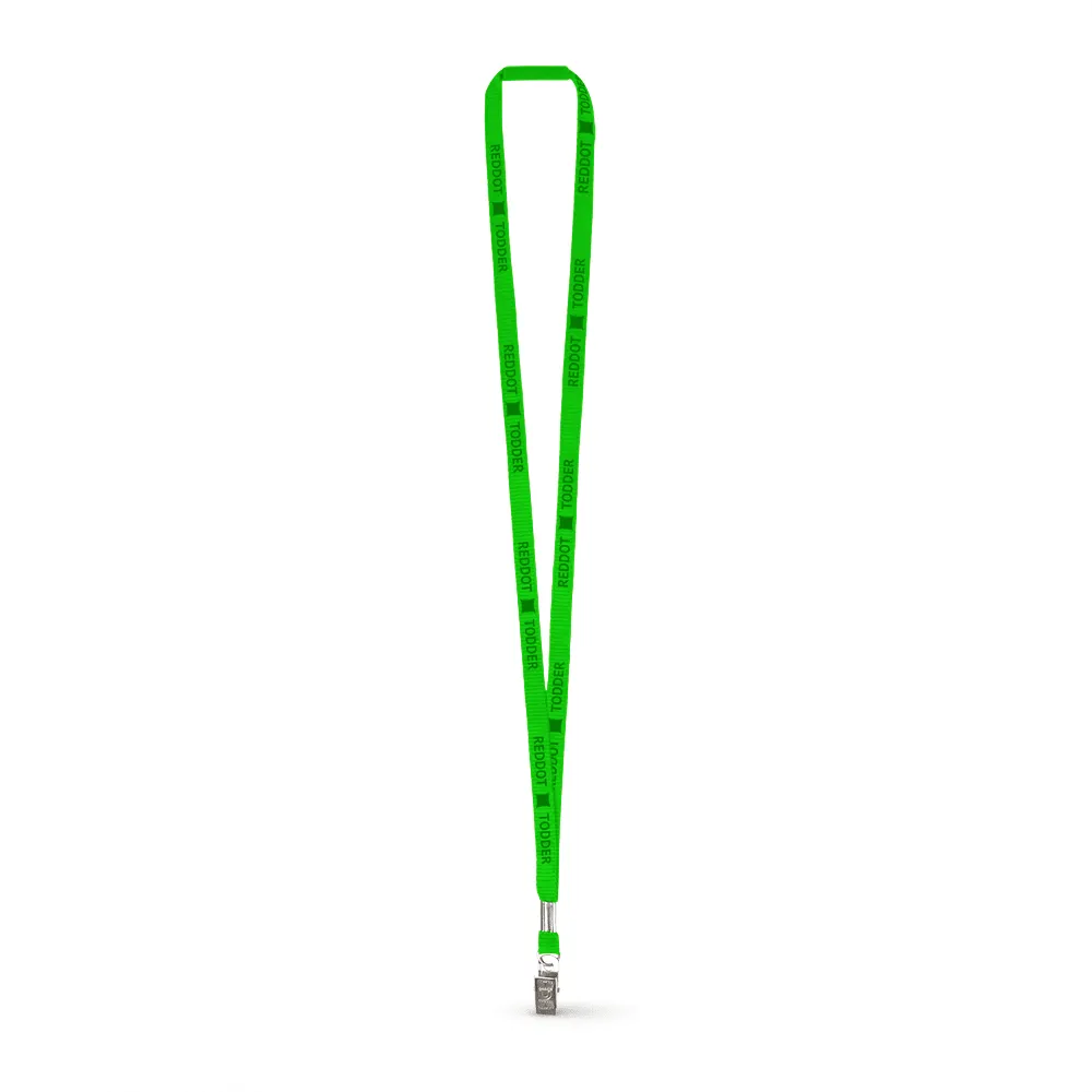 3/8" Polyester Ribbed Lanyard - Silkscreen
