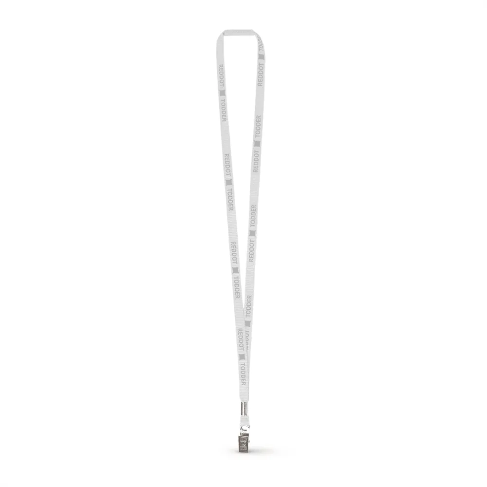 3/8" Polyester Ribbed Lanyard - Silkscreen