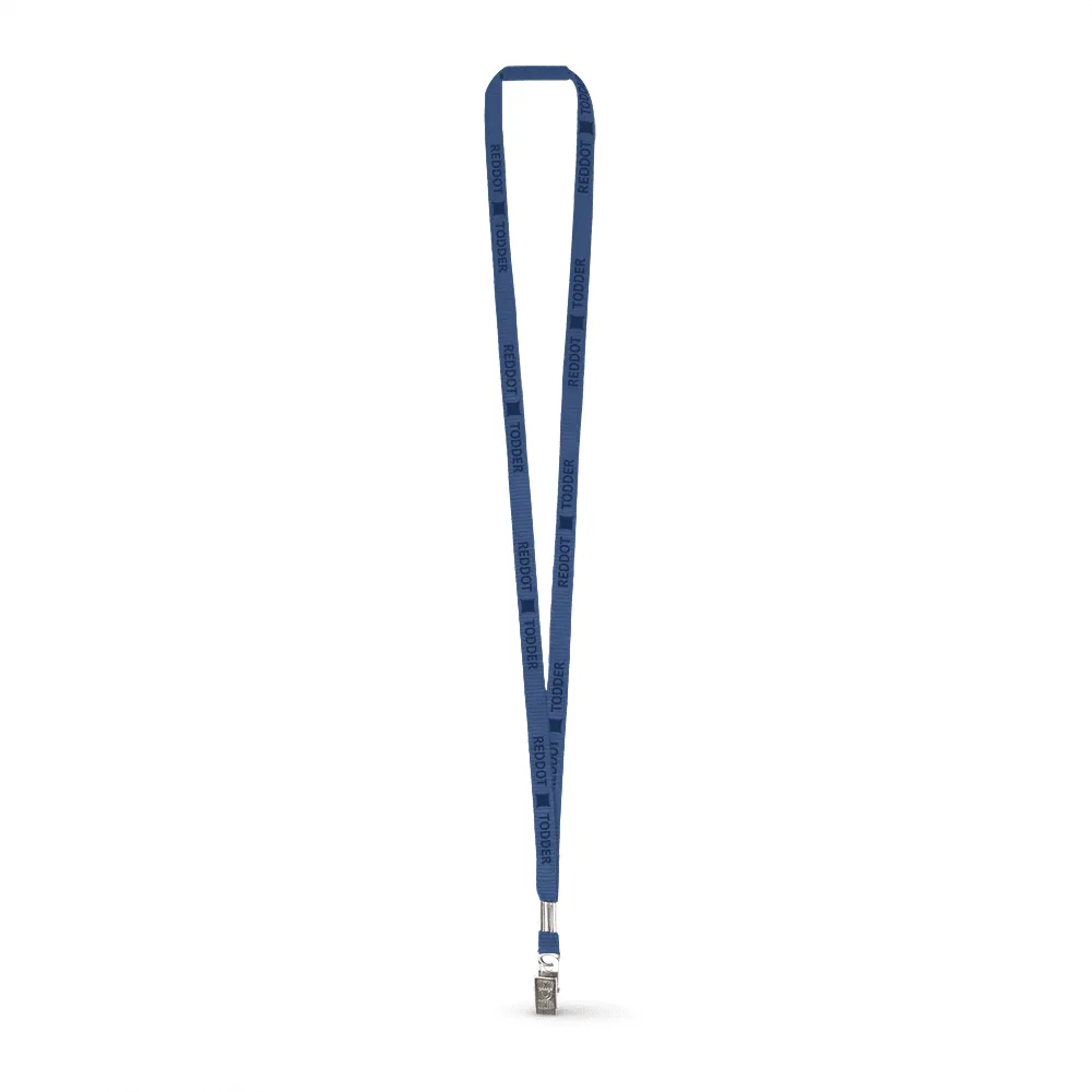 3/8" Polyester Ribbed Lanyard - Silkscreen
