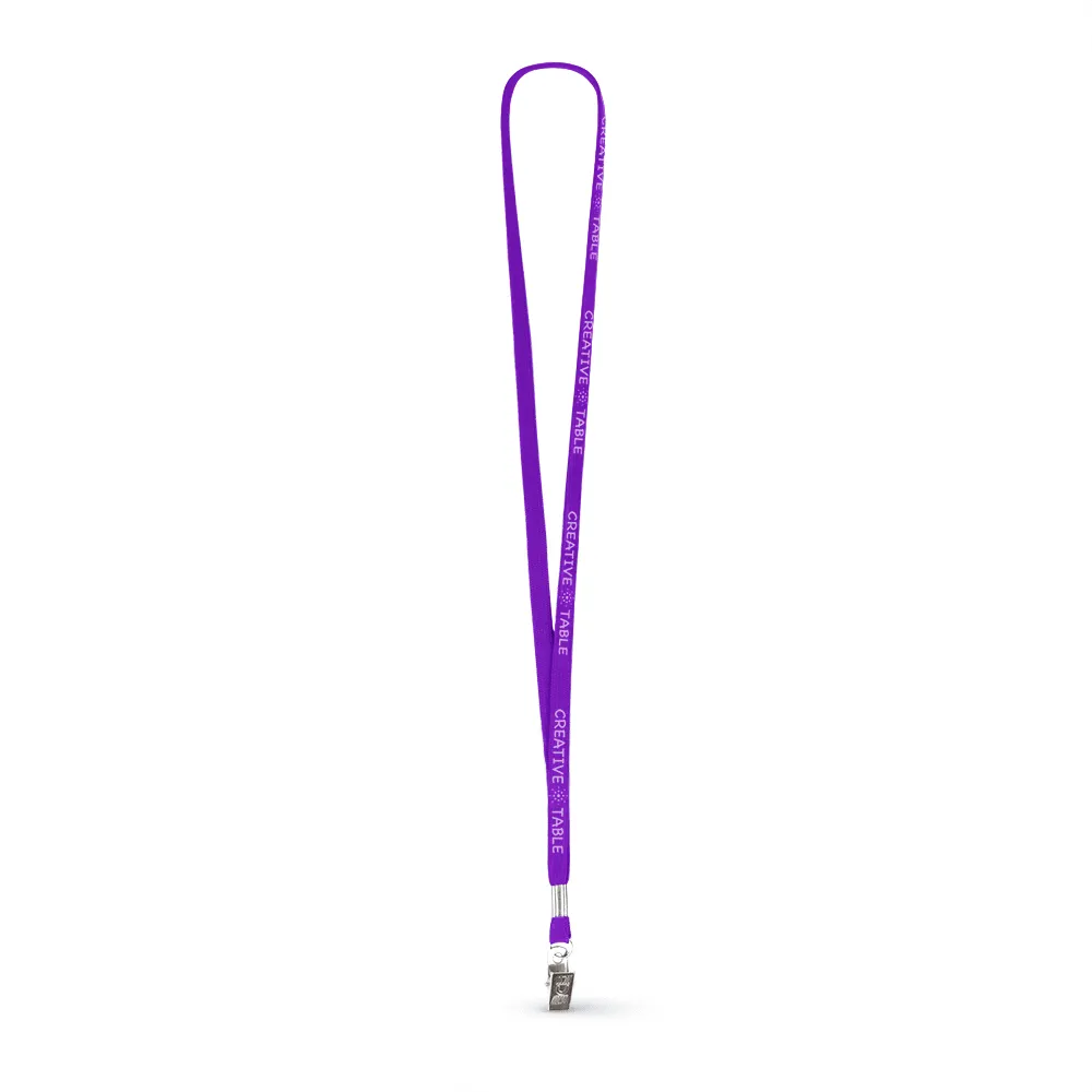 3/8" Tubular Polyester Lanyard - Silkscreen